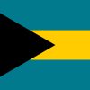 Bandiera di Bahamas con triangolo nero e colori aqua e giallo