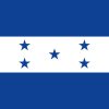 Bandiera de Honduras con franjas azul y blanca y cinco estrellas