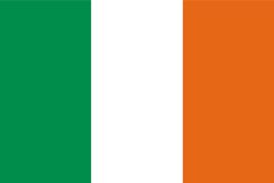 Bandiera dell'Irlanda con bande verde, bianca e arancione