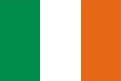 Bandiera dell'Irlanda con bande verde, bianca e arancione