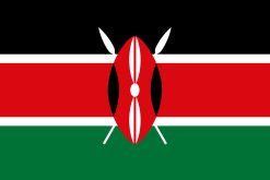 Bandiera del Kenya tricolore nero rosso verde bianco