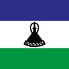 Bandiera del Lesotho con bande blu, bianco e verde e simbolo del Mokorotlo
