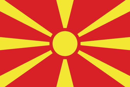 Bandiera della Macedonia del Nord