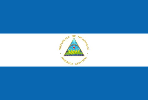 Bandiera di Nicaragua con bande blu e bianca, simbolo di unità e libertà