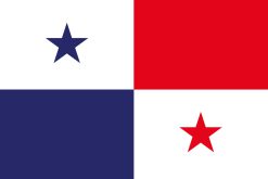 Bandiera di Panama con stelle rosse e blu, simbolo di indipendenza e unità