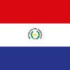Bandiera del Paraguay con escudo presidencial y del Tesoro Nacional