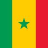 Bandiera del Senegal con verde, amarillo y rojo y estrella verde central