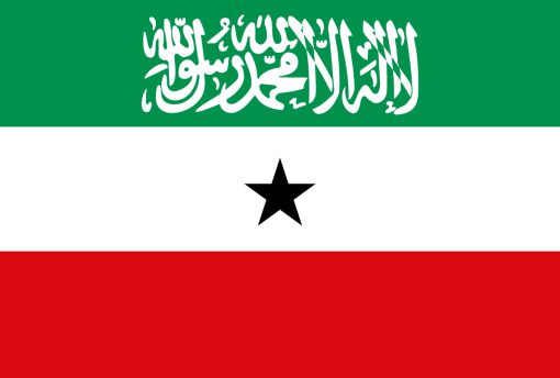 Bandiera del Somaliland con bande verdi, bianche e rosse.