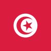 Bandiera della Tunisia con mezzaluna e stella rossa