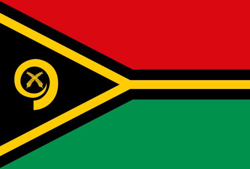 Bandiera di Vanuatu tricolore rosso, verde, nero e giallo