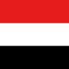 Bandiera dello Yemen tricolore rosso bianco nero