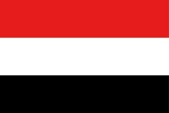 Bandiera dello Yemen tricolore rosso bianco nero