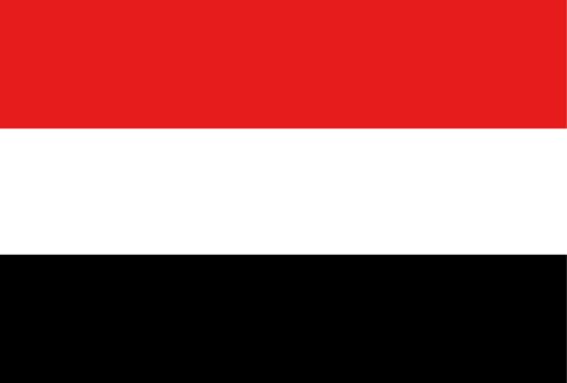 Bandiera dello Yemen tricolore rosso bianco nero