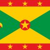Bandiera de Grenada con estrella amarilla y colores rojo, verde y amarillo