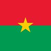 Bandiera del Burkina Faso con bande rosse, verdi e stella gialla