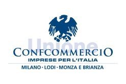 Bandiera dell'Unione Confcommercio, simbolo di supporto alle imprese italiane nel settore commerciale.