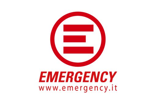 Bandiera Emergency, simbolo di assistenza umanitaria in situazioni di emergenza e conflitto.