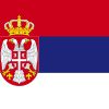 Bandiera della Serbia con tricolore rosso, blu e bianco