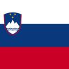 Bandiera della Slovenia con tricolore bianco, blu e rosso