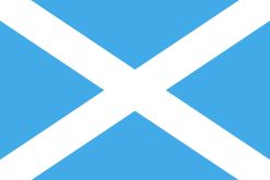 Bandiera della Scozia con croce di Sant'Andrea bianca su sfondo blu