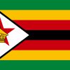 Bandiera del Zimbabwe con triángulo blanco y estrella roja