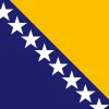 Bandiera della Bosnia ed Erzegovina con triangolo bianco e stelle gialle